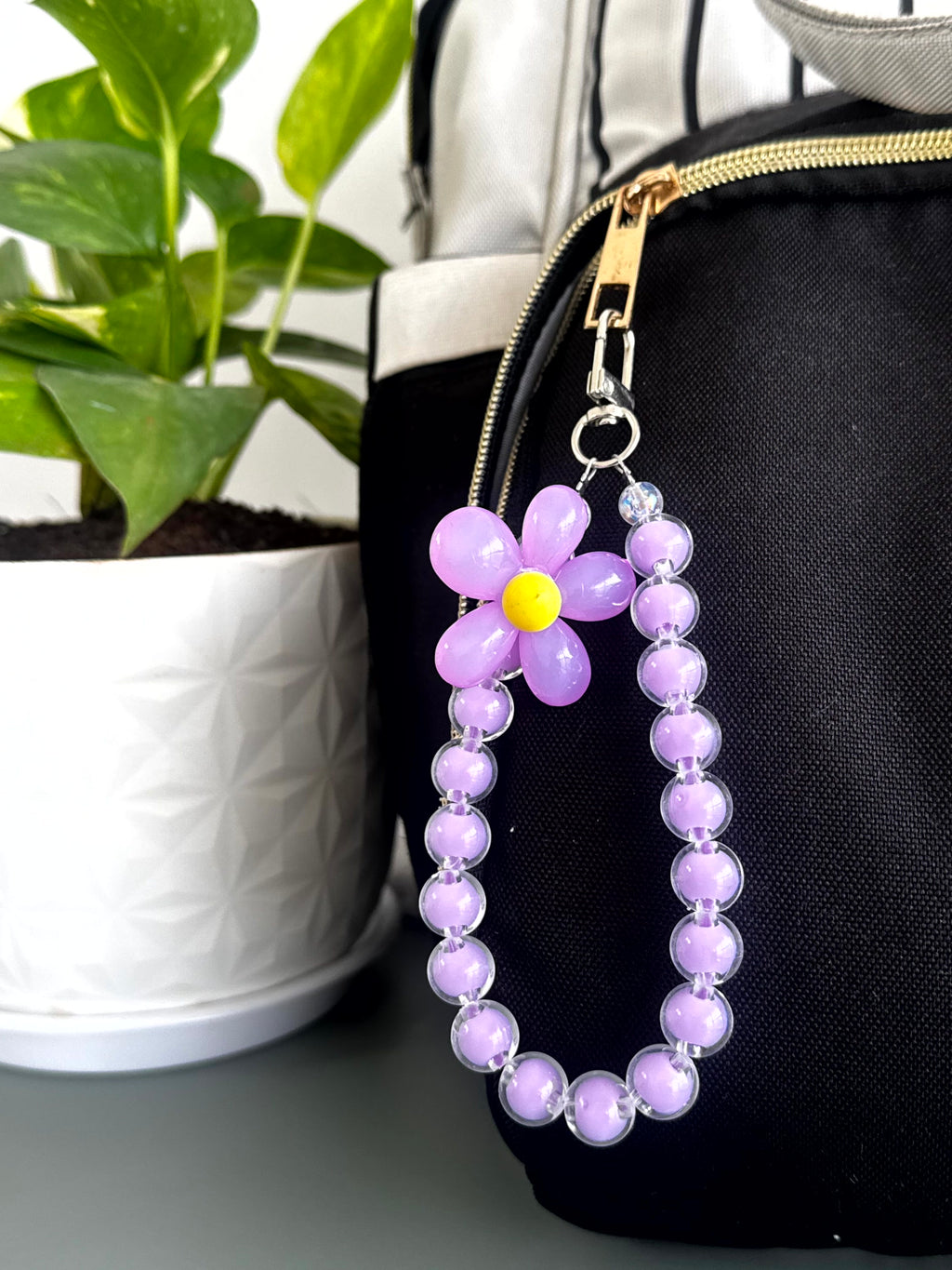 Bloom Beaded Phone Charm cum Bag Charm cum Keychain [charm holder included]