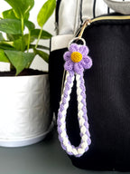 Daisy Macrame Phone Charm cum Bag Charm cum Keychain [charm holder included]