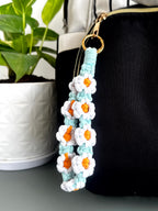 Daisy Garden Crochet Phone Charm cum Bag Charm cum Keychain [charm holder included]