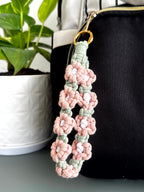 Daisy Garden Crochet Phone Charm cum Bag Charm cum Keychain [charm holder included]