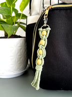 Macramé Beaded Knot Keychain cum Bag Charm