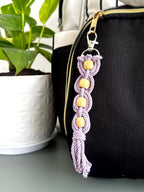 Macramé Beaded Knot Keychain cum Bag Charm