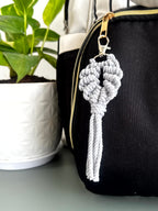 HeartKnot Macramé Keychain cum Bag Charm