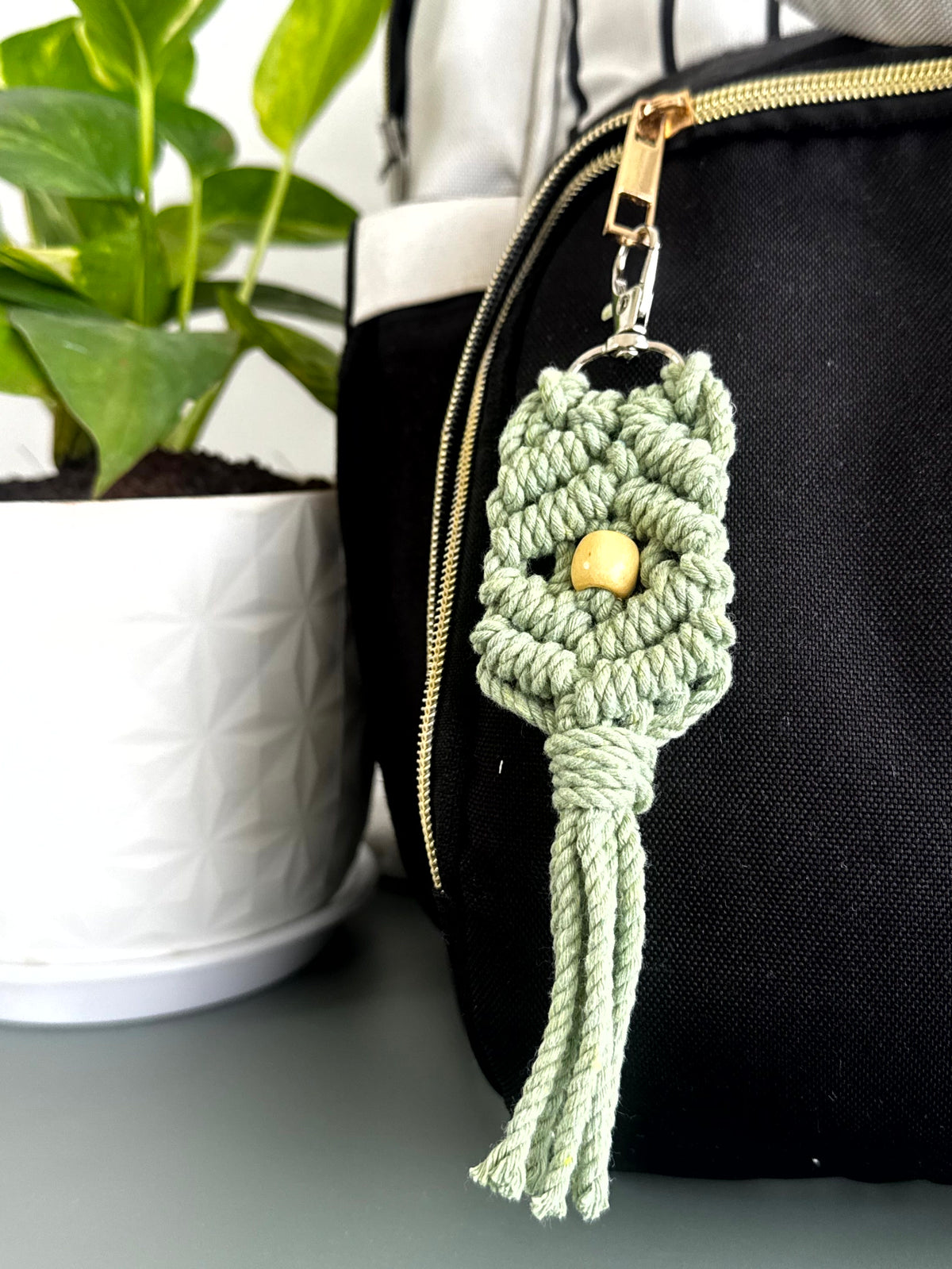 Macramé Bloom Keychain cum Bag Charm