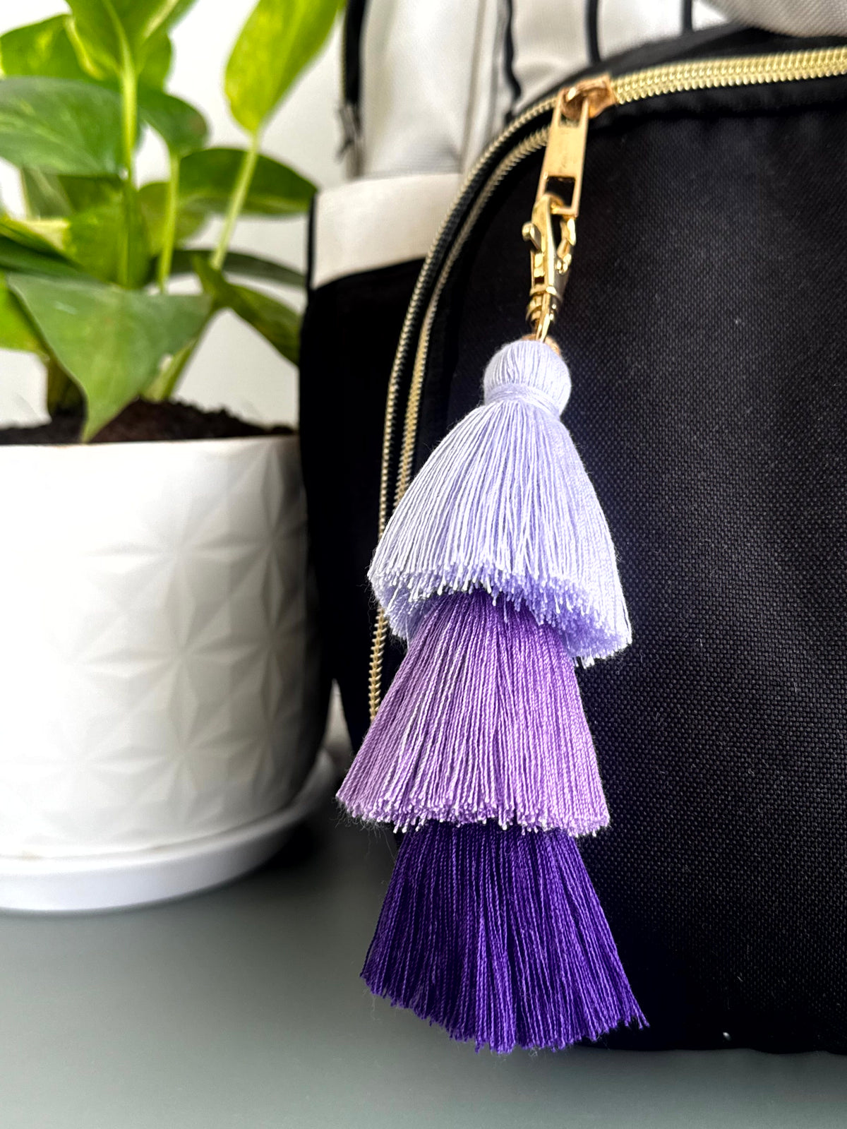 Boho Macrame Tassel Keychain cum Bag Charm