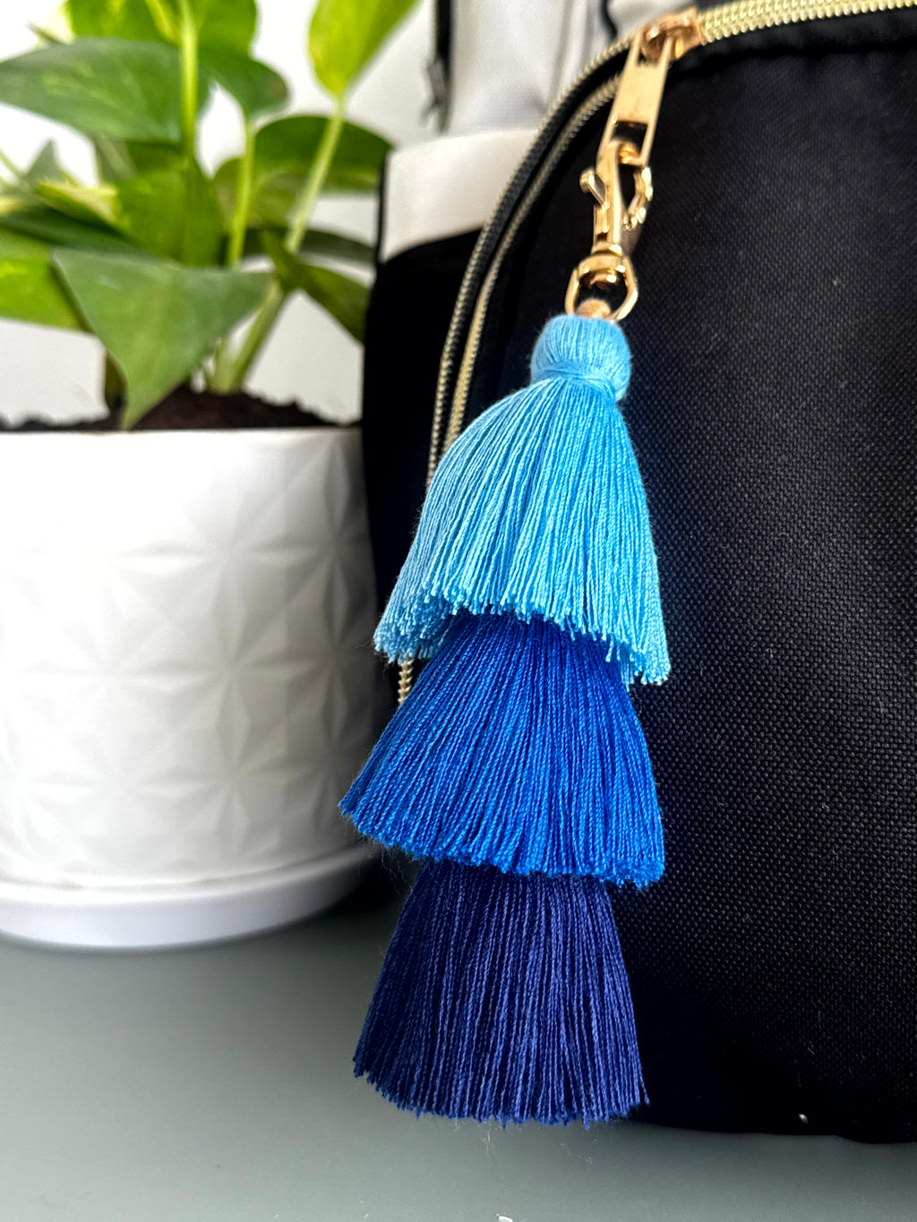 Boho Macrame Tassel Keychain cum Bag Charm