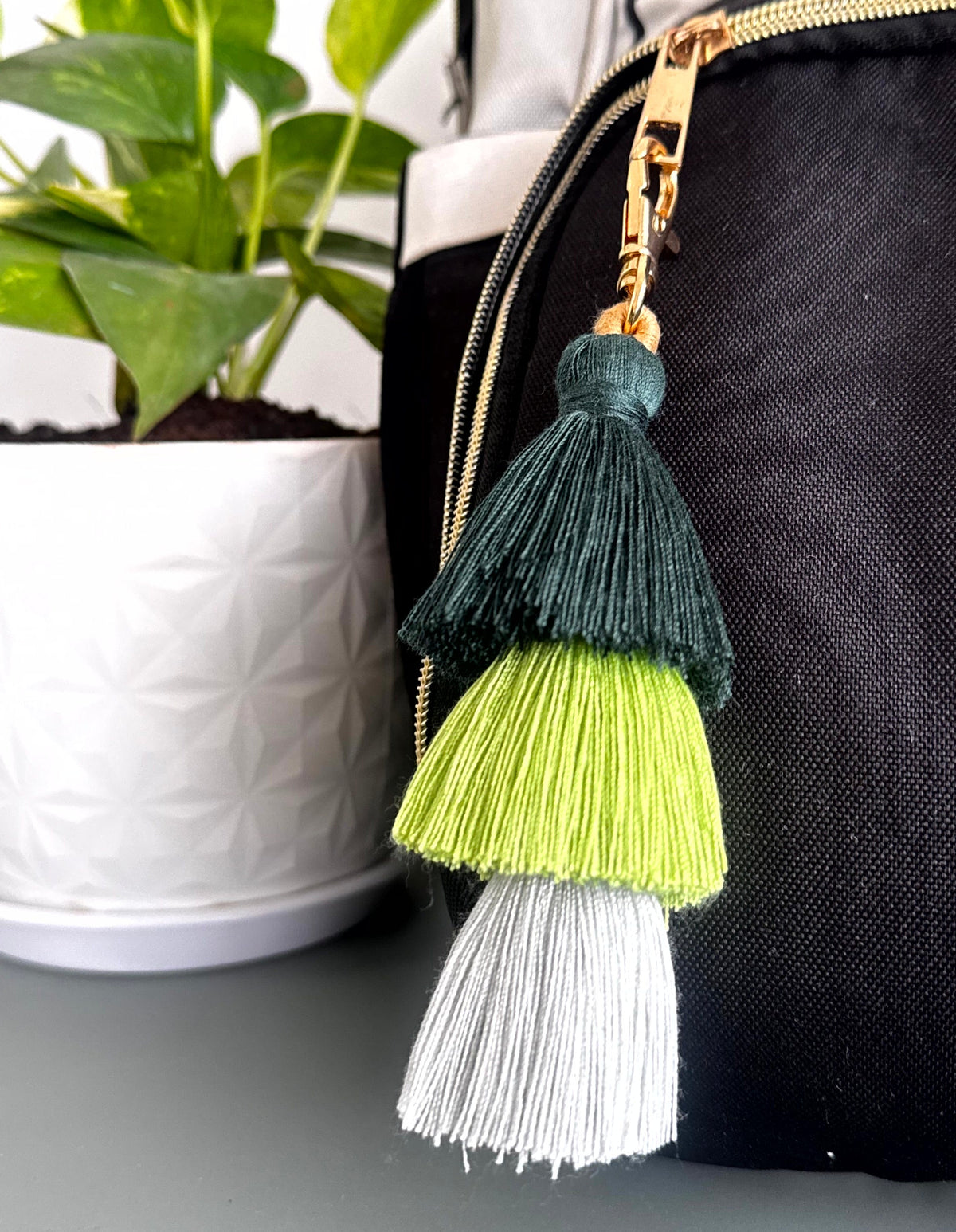 Boho Macrame Tassel Keychain cum Bag Charm
