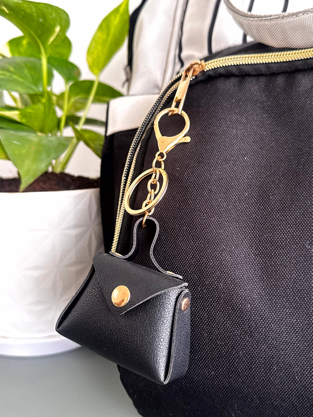 Noir Pocket Charm Bag charm cum Keychain