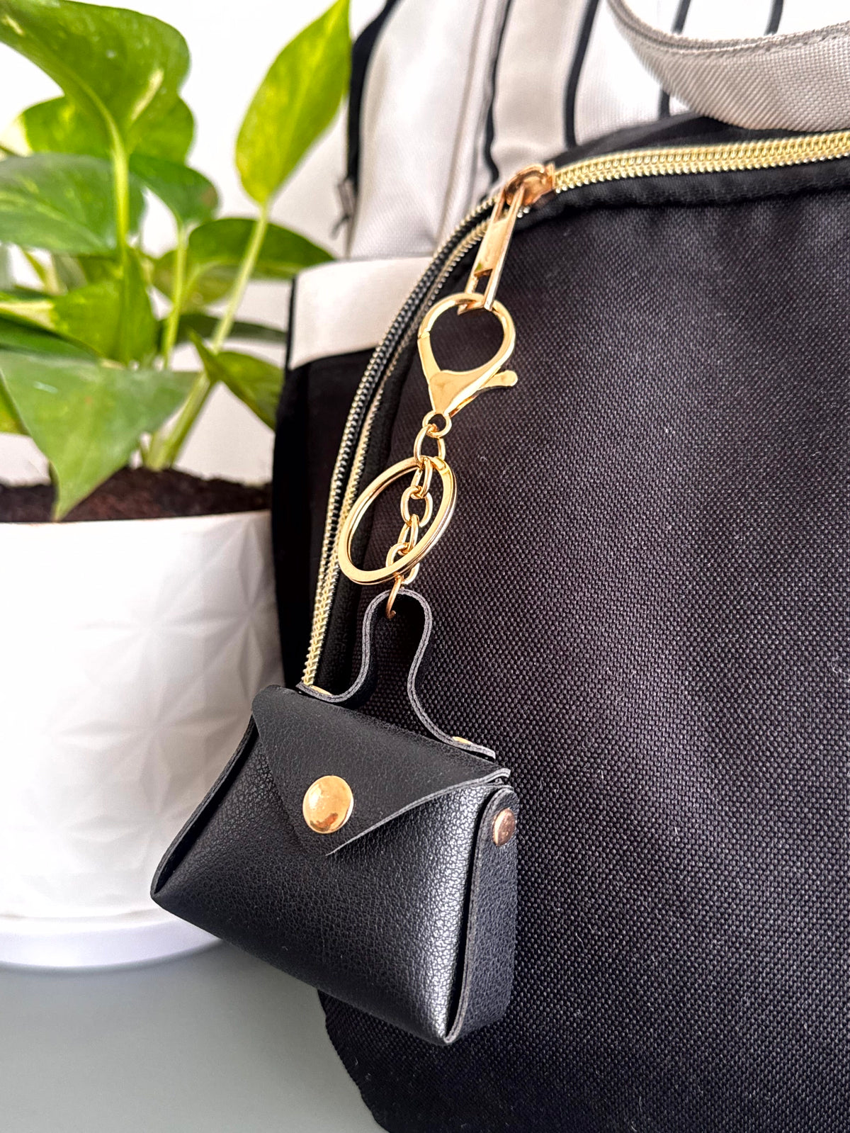 Noir Pocket Charm Bag charm cum Keychain