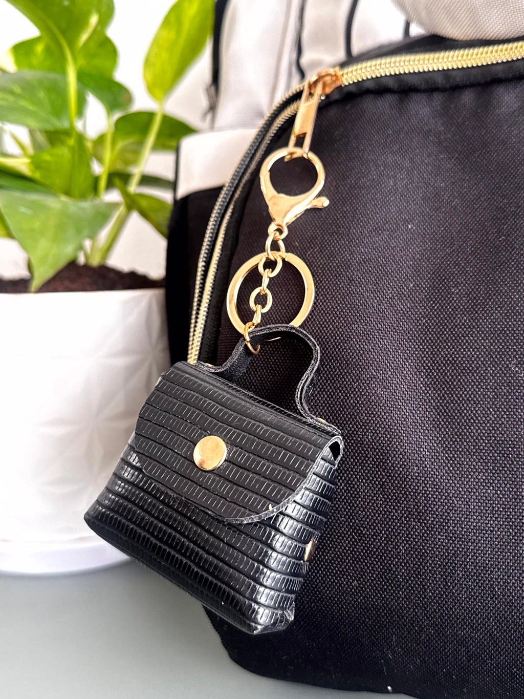 Onyx Mini Charm Bag charm cum Keychain
