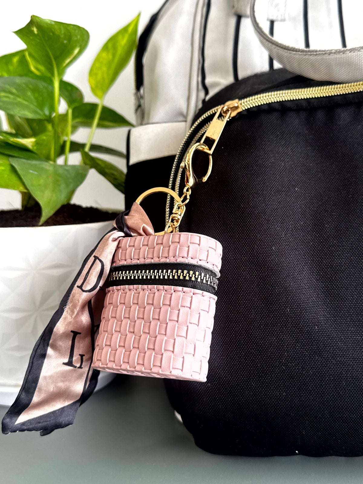 Luxe Weave Mini Pouch Keychain cum Bag Charm