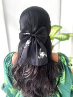 Midnight Bloom Bow Clip