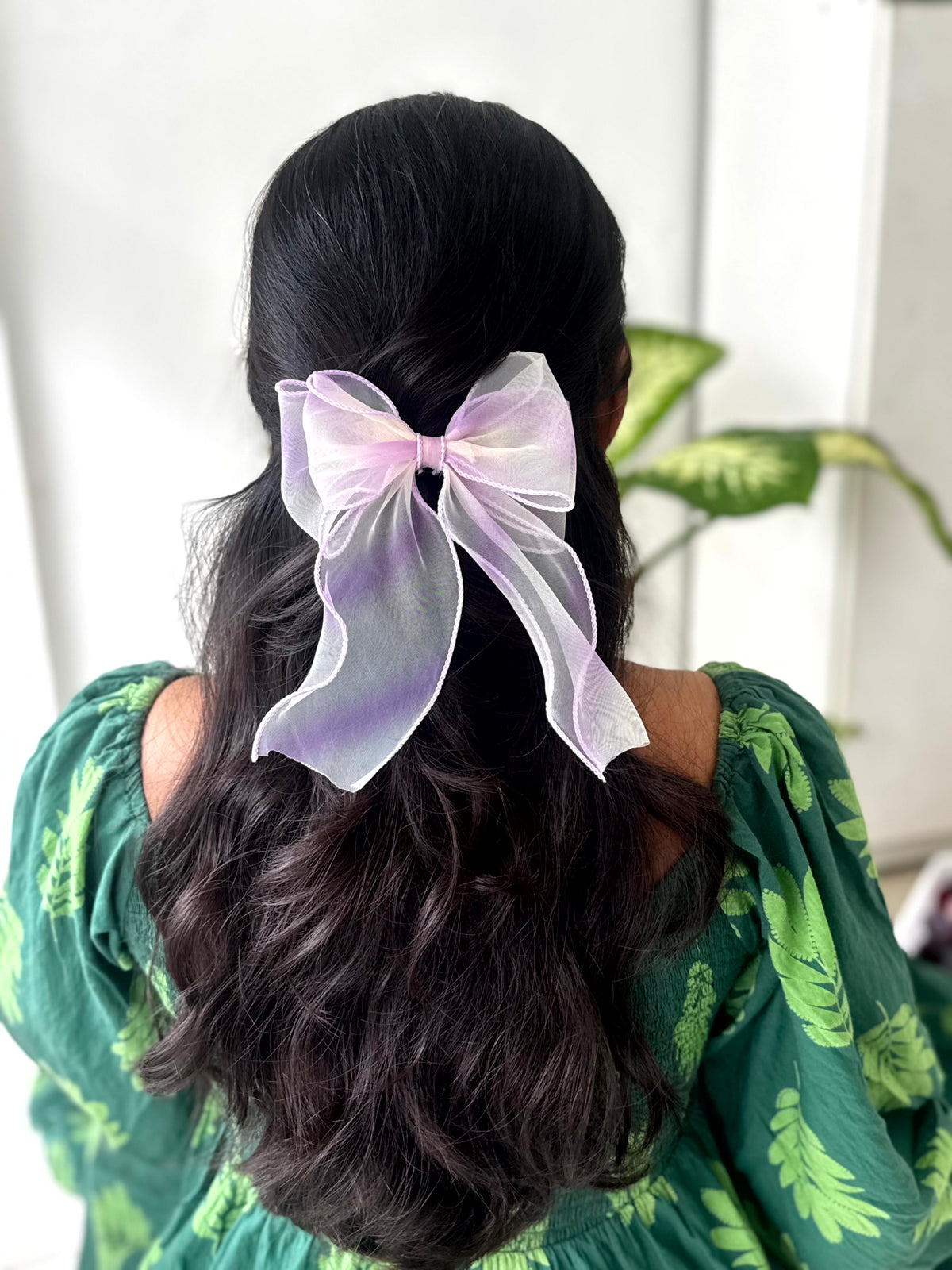 Pastel Organza Hair Bow Clip
