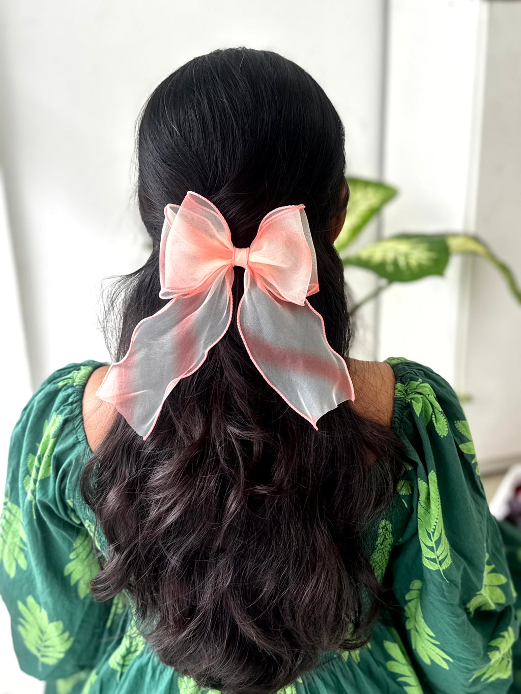 Pastel Organza Hair Bow Clip