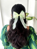 Pastel Organza Hair Bow Clip
