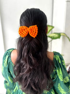 Crochet Bow Hair Clip