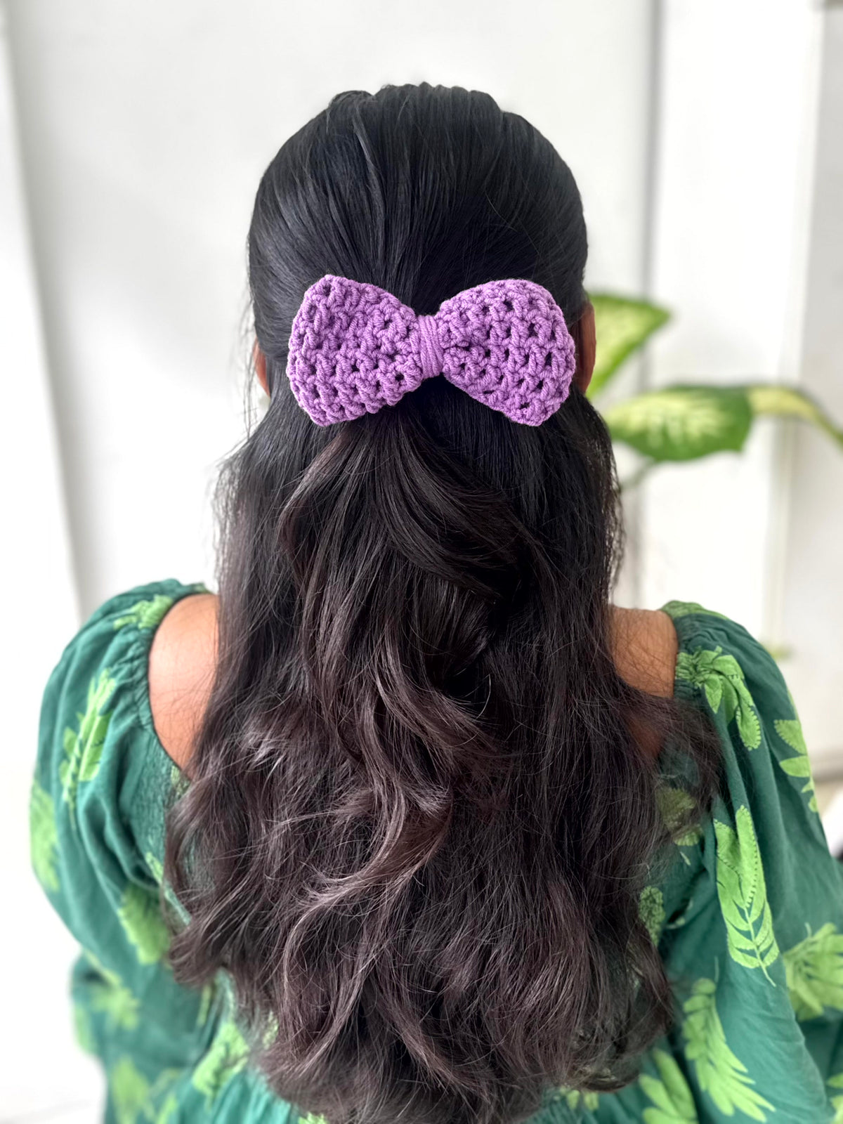 Crochet Bow Hair Clip