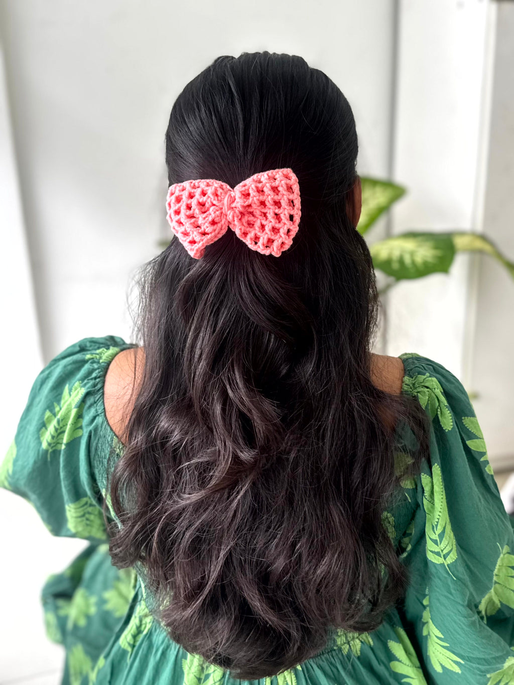 Crochet Bow Hair Clip