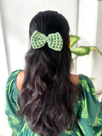 Crochet Bow Hair Clip