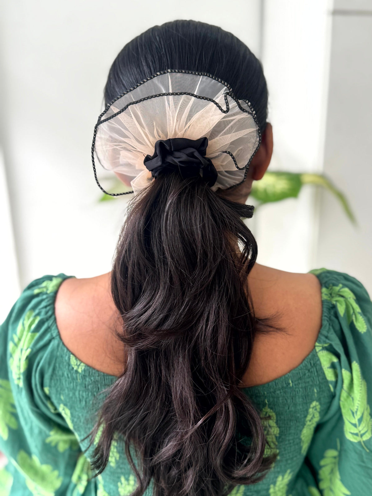 Mesh & Satin Scrunchie