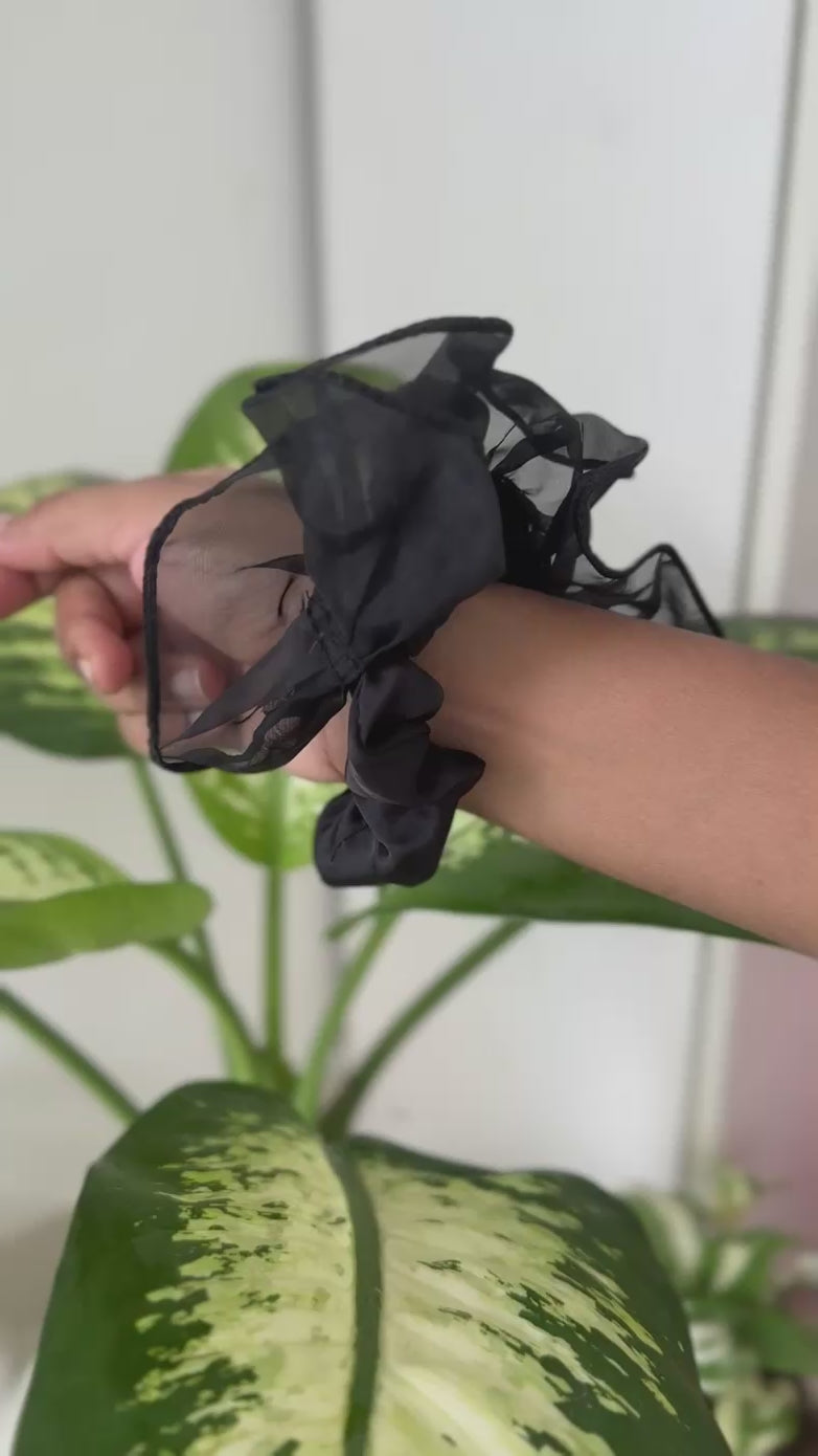 Mesh & Satin Scrunchie