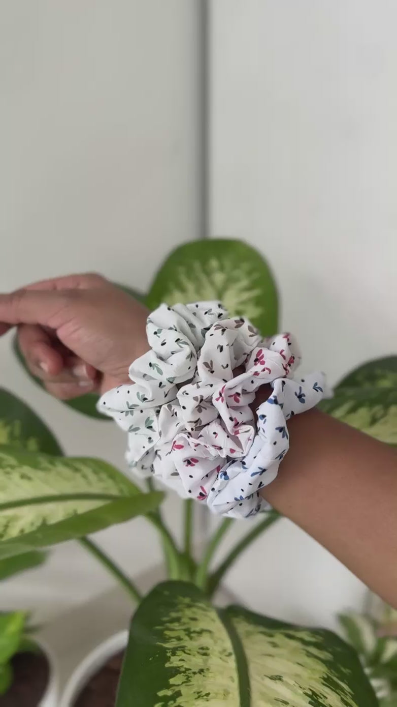 Petal Print Scrunchie