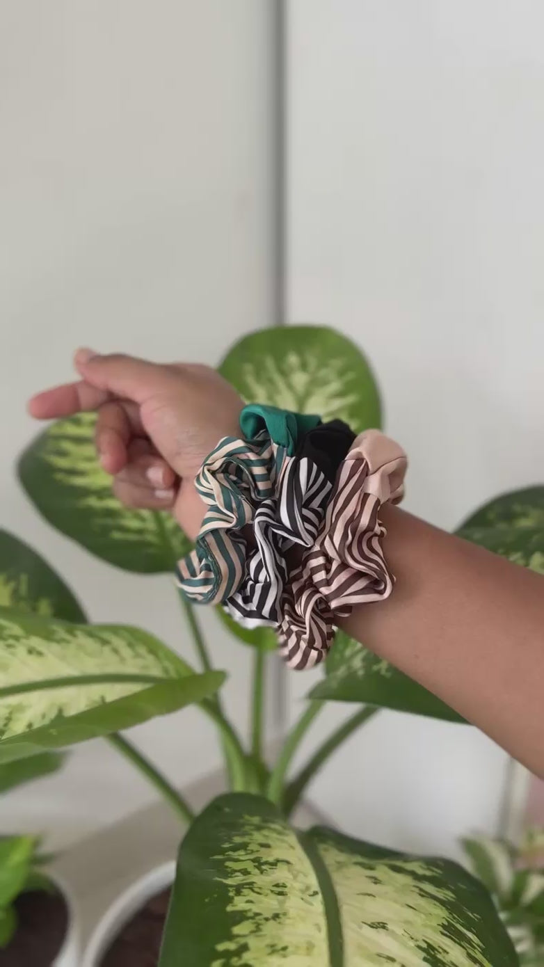 Premium Contrast Duo Scrunchie